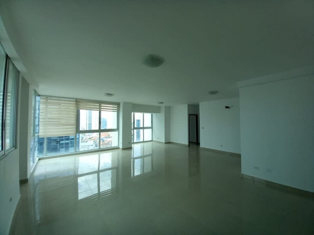 Modern lobby reception lounge with artwork, seating and decor PH Bell View Tower Panama