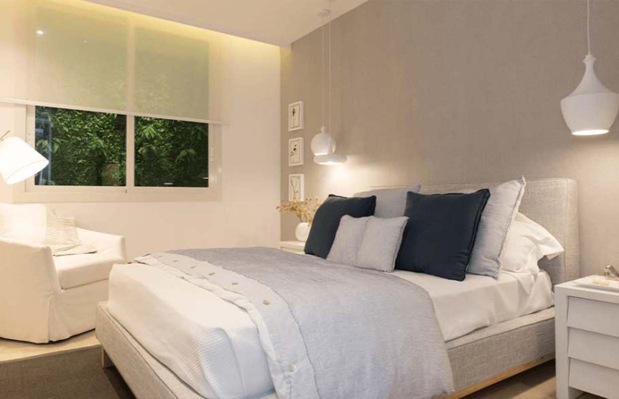 Spacious bedroom modern design window view PH URBAN El Cangrejo Panama City