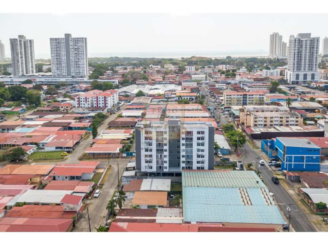 Aerial photo of PH Ibiza Tower and Transístmica area in Panama City