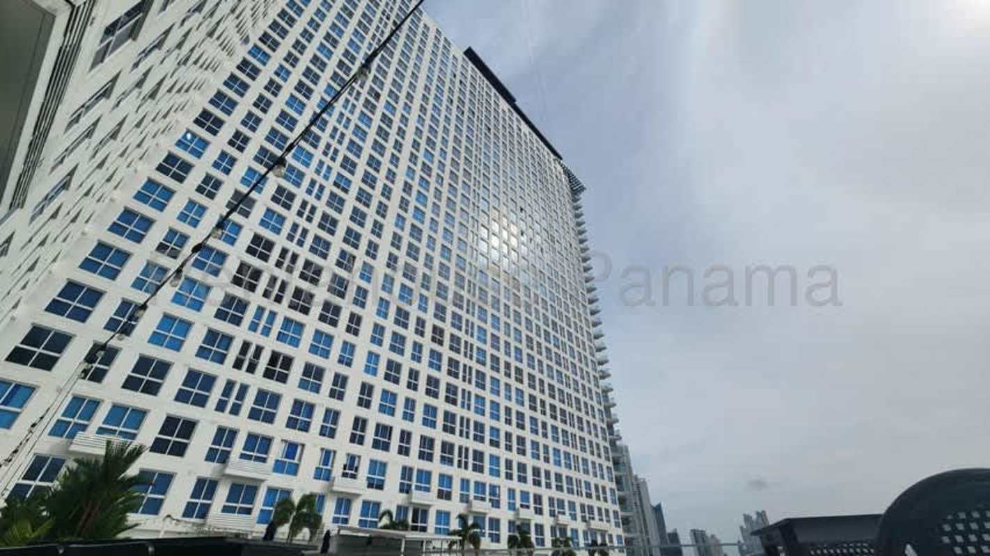 Luxury high-rise PH BICSA Tower with ocean views along Avenida Balboa Panama City skyline