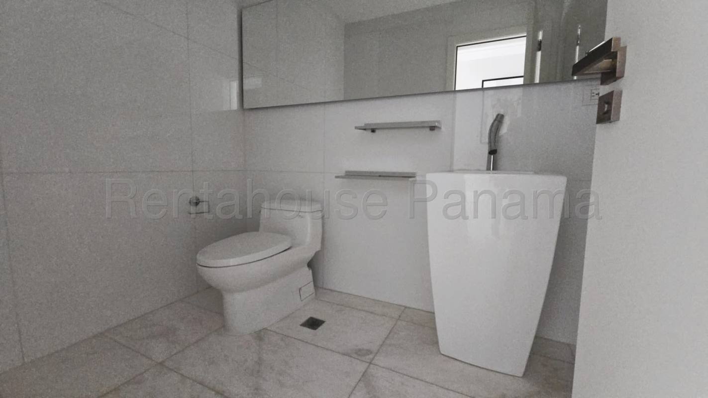 Elegant dining room with ocean view and marble floors at The Residences Punta Pacifica Panama