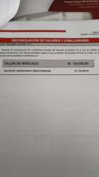 Property valuation report showing market value details Green Village Nuevo Arraiján