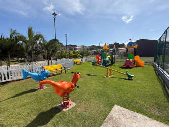 Outdoor playground equipment in Costa Verde New West community La Chorrera Panama
