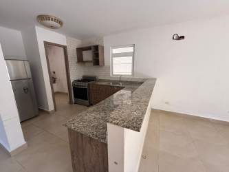 Kitchen with granite countertops stainless steel appliances wood cabinetry Costa Verde New West Panama