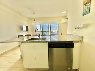 Granite kitchen with breakfast counter and ocean view Playa Caracol Punta Chame Panama