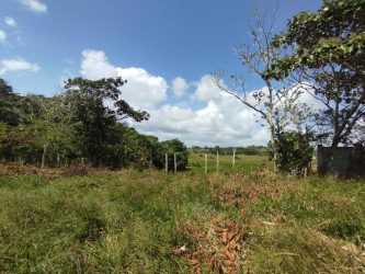 Large gently sloping open land with green grass and mountain backdrop Capira Panama