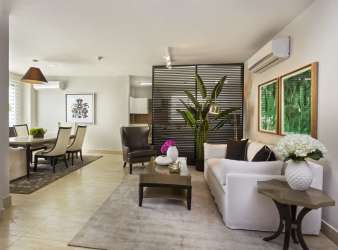 Open space living and dining room with modern furnishings in PH River Valley Panama Pacifico