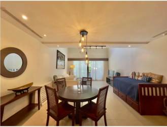 Balcony overlooking lush gardens in Buenaventura Bristol area Panama