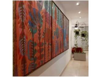 Contemporary bathroom with glass shower and sink in Veracruz furnished apartment