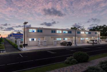 Family friendly communal swimming pool and green areas at Punta Azul Beach Residences Punta Chame Panama