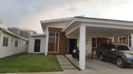 Spacious living room with tile flooring and open layout at Costa Verde rental house Panama