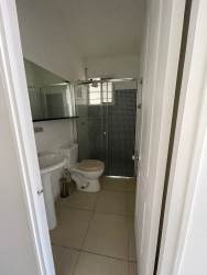 Bedroom with cloud ceiling mural, tile floor, wardrobe Aragón Arraiján Panama