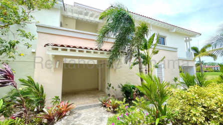 Private pool deck overlooking lush garden in luxury villa Buenaventura Coclé Panama