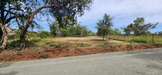 Fenced sandy and grassy vacant lot near Santa Catalina surf beach