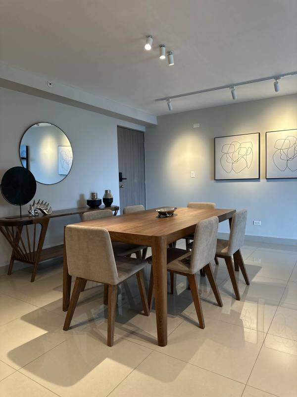 Modern bathroom with ceramic finishes at MEI Tower Villa de las Fuentes Panama